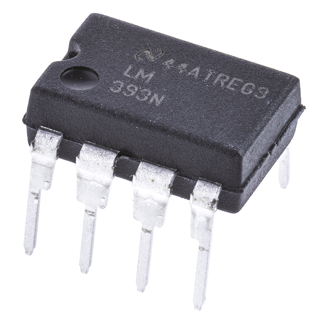 LM393N/NOPB Texas Instruments, Dual Comparator, Open Collector O/P, 1.3μs 3 to 28 V 8-Pin MDIP