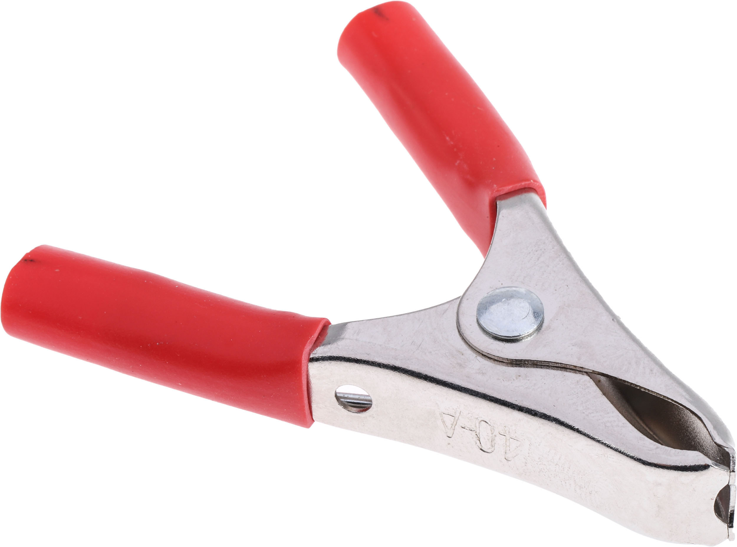 Mueller Electric Crocodile Clip, Nickel-Plated Steel Contact, Red