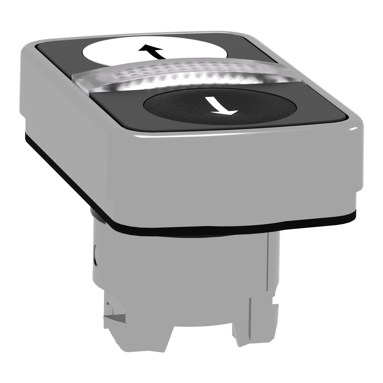 Schneider Electric ZB4 Series Black/White Illuminated Spring Return Push Button Head, 22mm Cutout, IP66, IP67, IP69K