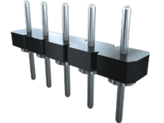 Samtec BBL Series Pin Header, 2 Contact(s), 2.54 mm Pitch, 1 Row, Unshrouded