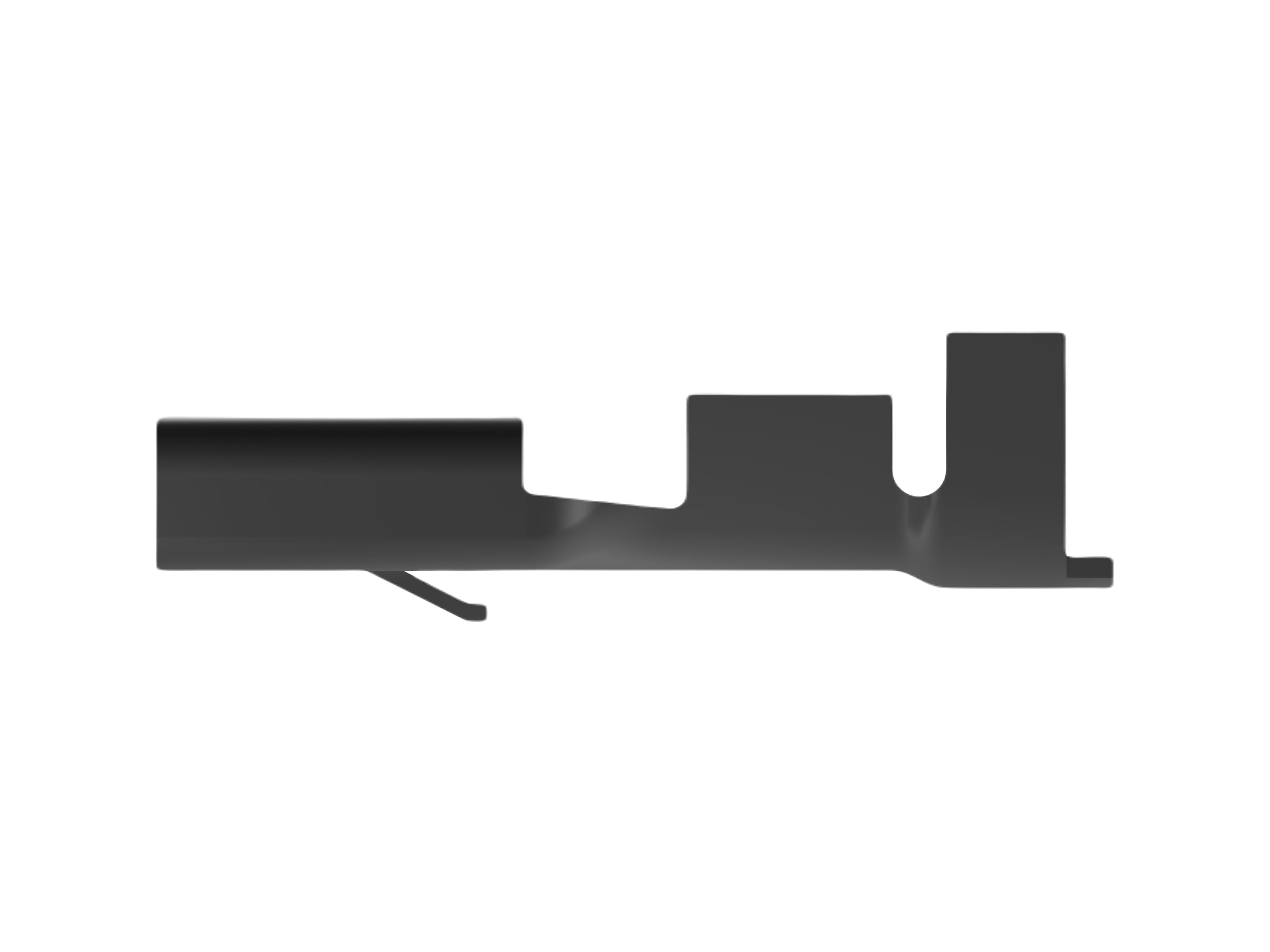 TE Connectivity FASTIN-FASTON 250 Black Uninsulated Receptacle Spade Connector, Quick Disconnect Receptacle, 6.35 x
