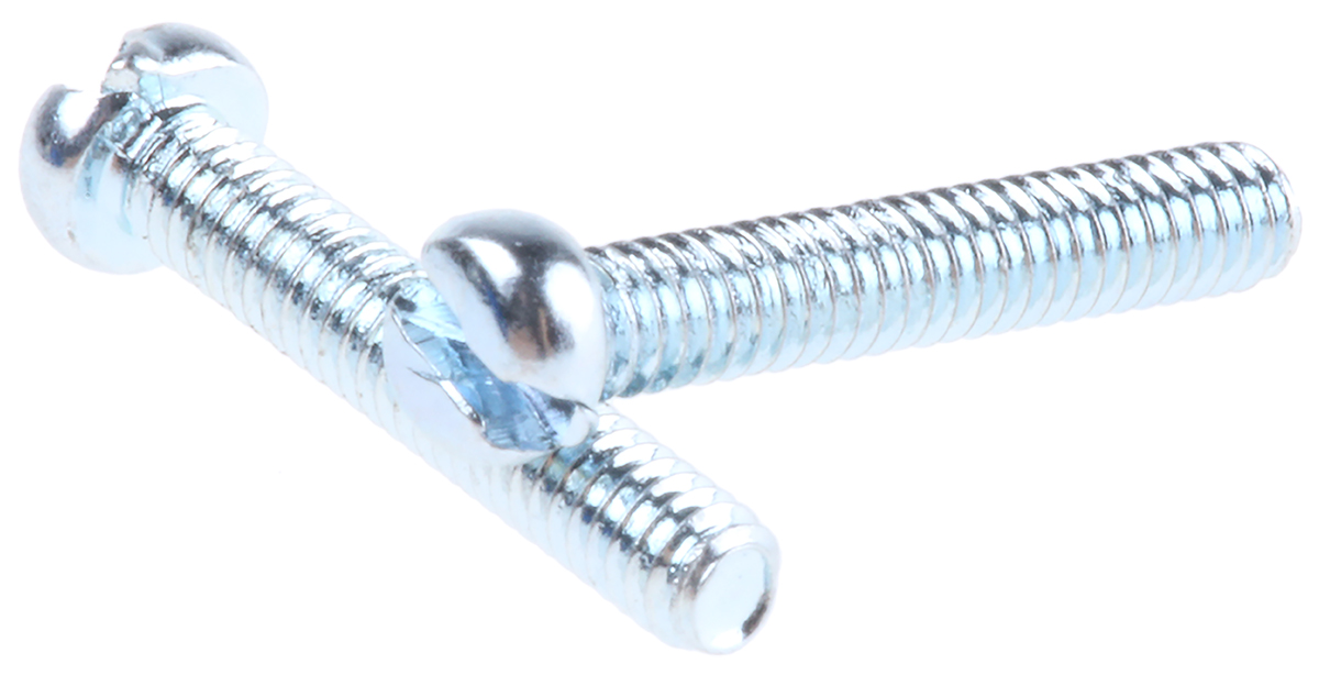 RS PRO Slot M2 Pan Steel Machine Screw DIN 85 x 12.0mm