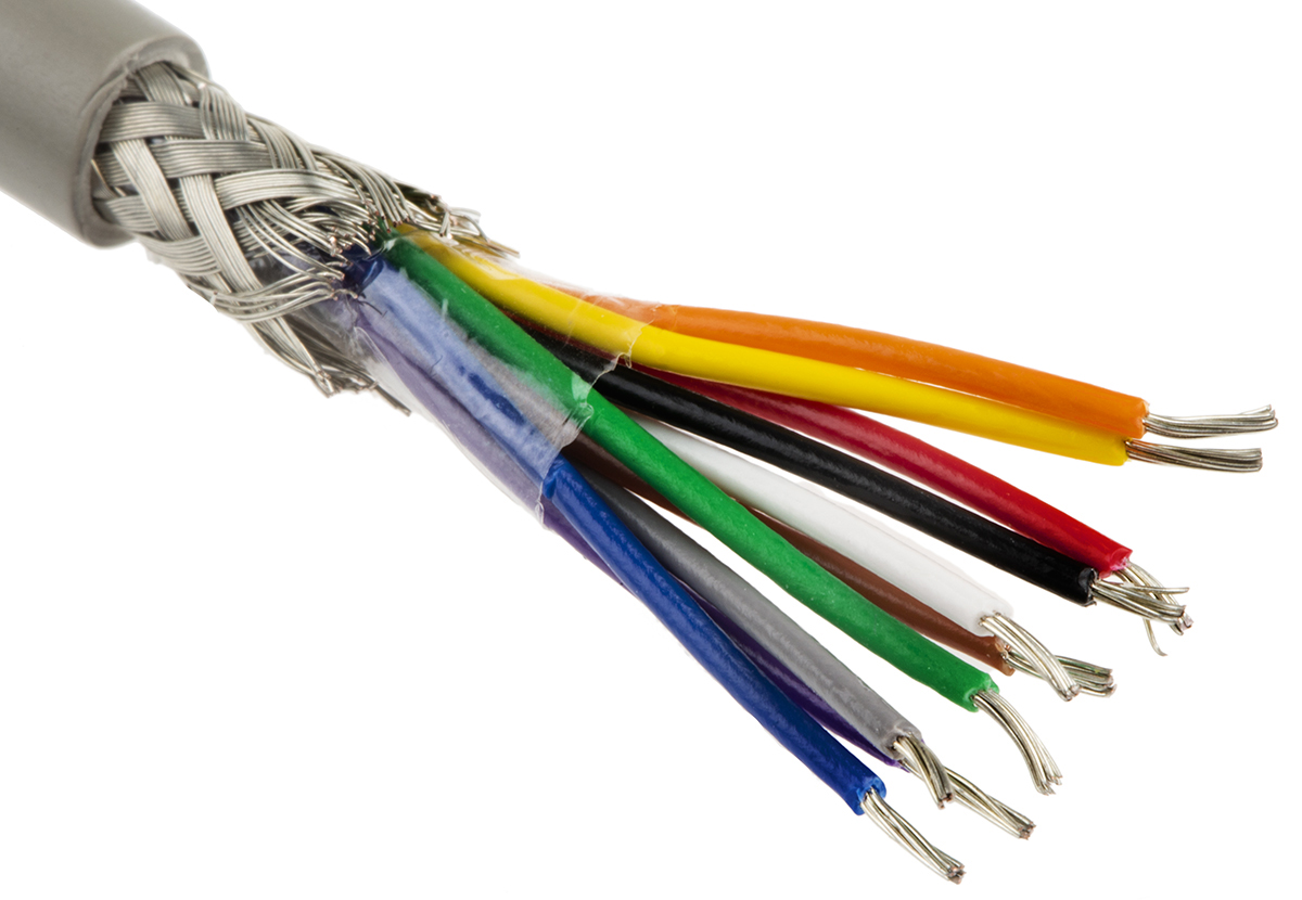 Alpha Wire ProTekt Series Data Cable, 10 Cores, 0.23 mm², Screened, 24 AWG, 50m, Screened Shield