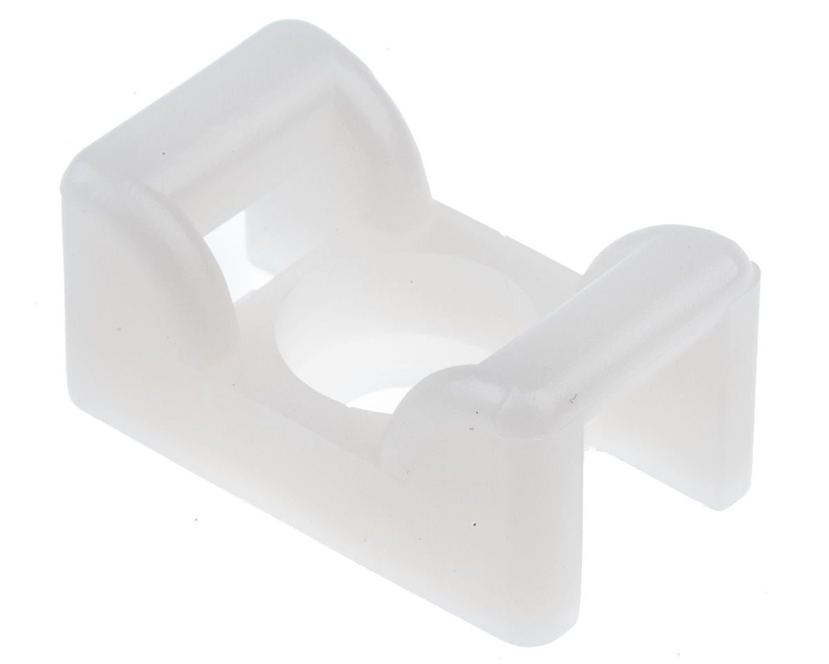 HellermannTyton Self Adhesive Natural Cable Tie Mount 14.5 mm x 25mm, 8mm Max. Cable Tie Width