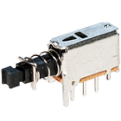 C & K PN0 Series Push Button Switch, On-(On), Through Hole, DPDT, White LED, 30V