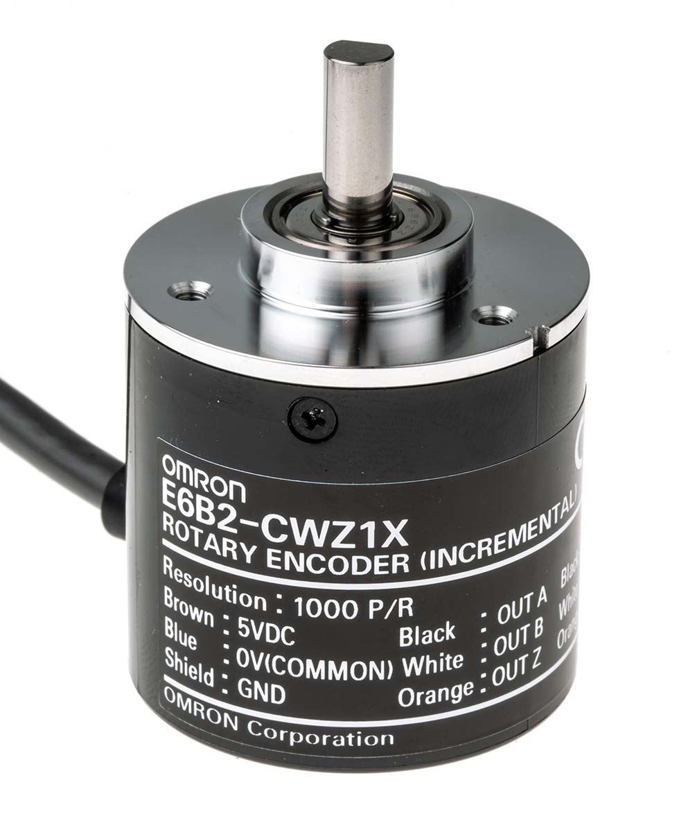 Omron E6B2 Series Incremental Incremental Encoder, 1000 ppr, Line Driver Signal, Solid Type, 6mm Shaft