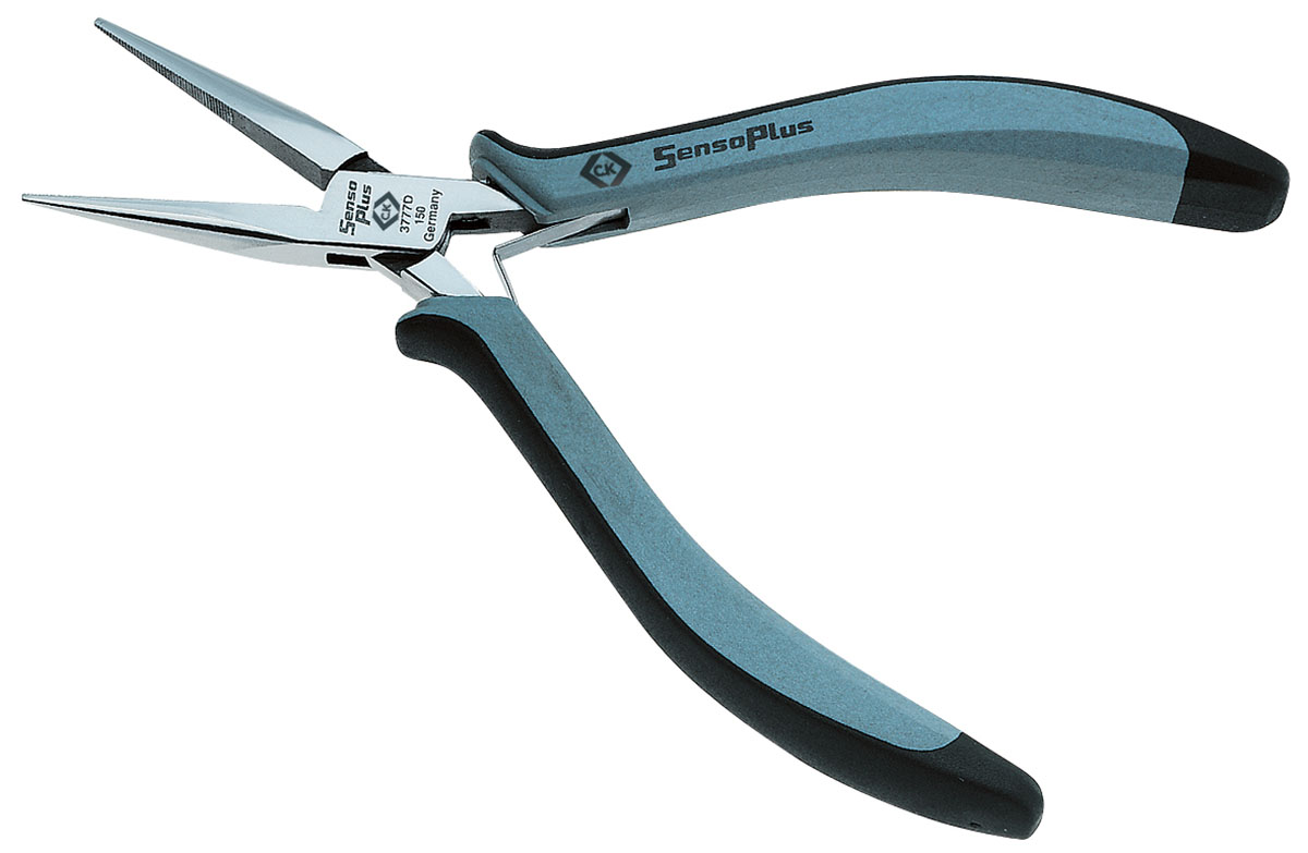 CK Long Nose Pliers, 155 mm Overall, Straight Tip, 40mm Jaw, ESD