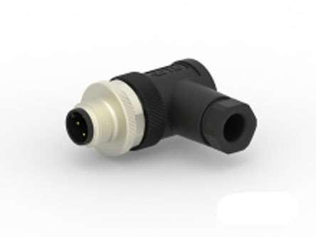 TE Connectivity Circular Connector, 3 Contacts, Cable, M12 Connector, Plug, Male, IP67, T411 Series