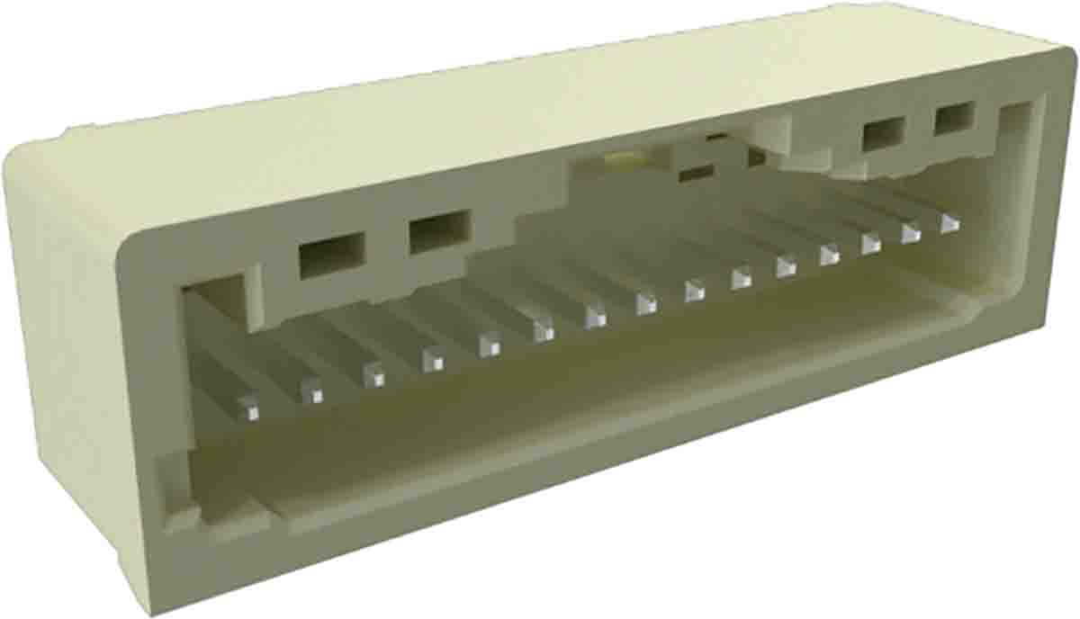 Amphenol Communications Solutions Minitek Multipitch Series Right Angle Surface PCB Header, 5 Contact(s), 1.25 mm Pitch,