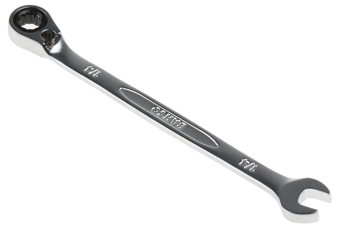 Bahco 1RZ Series Ratchet Spanner, 1/4in, Imperial, Double Ended, 128 mm Overall