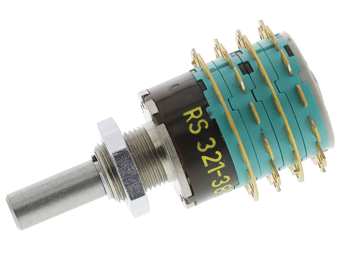 NSF GX non short, 6 Position 4P6T Rotary Switch, 250 mA @ 60 V, Solder