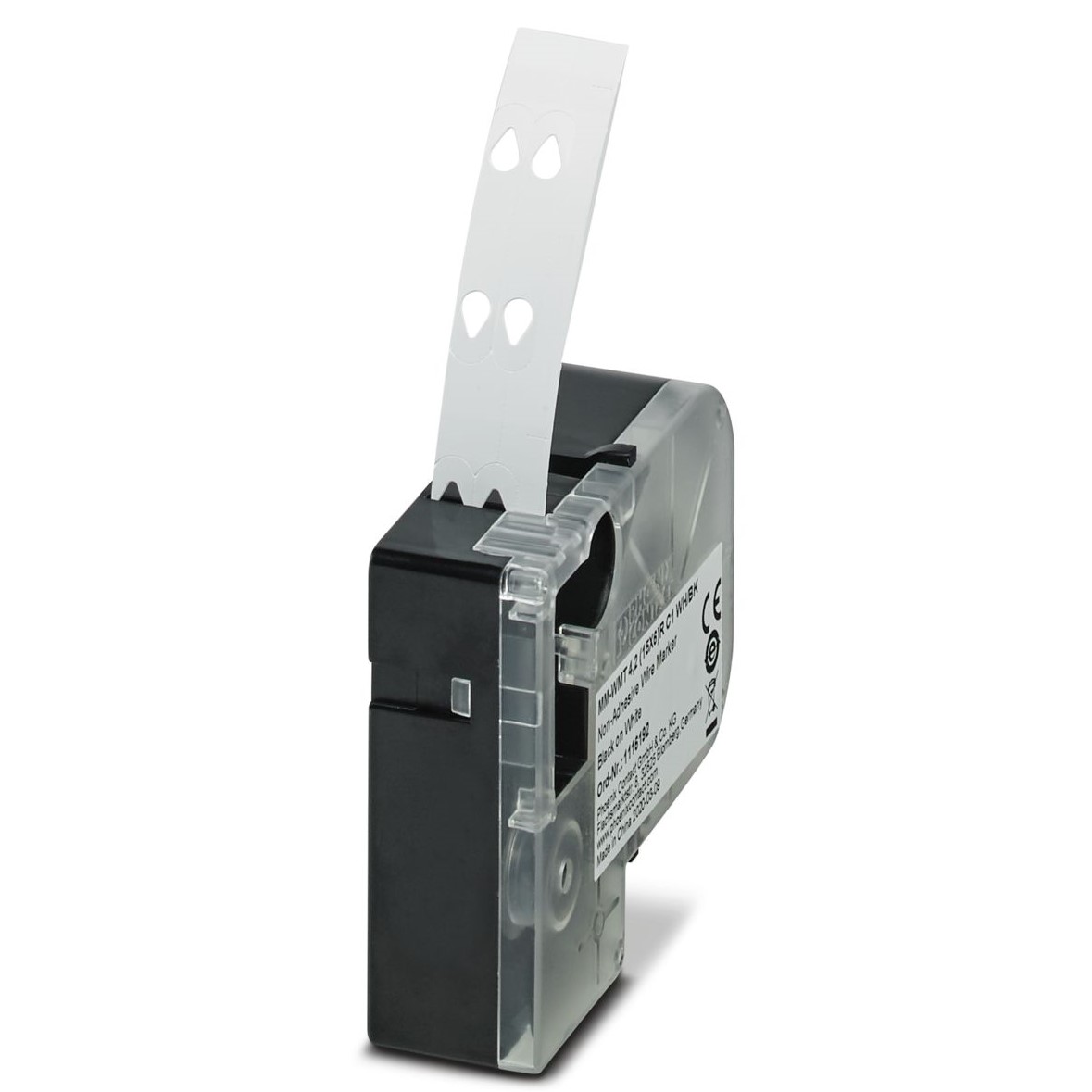 Phoenix Contact 2 (15X6)R C1 WH/BK, MM-WMT 4 Slide On Cable Marker, White, 3 → 4.2mm Cable, for , for