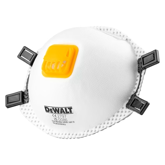 DeWALT DXIRFFP3 Series Disposable Respirator, FFP3, Valved, Moulded