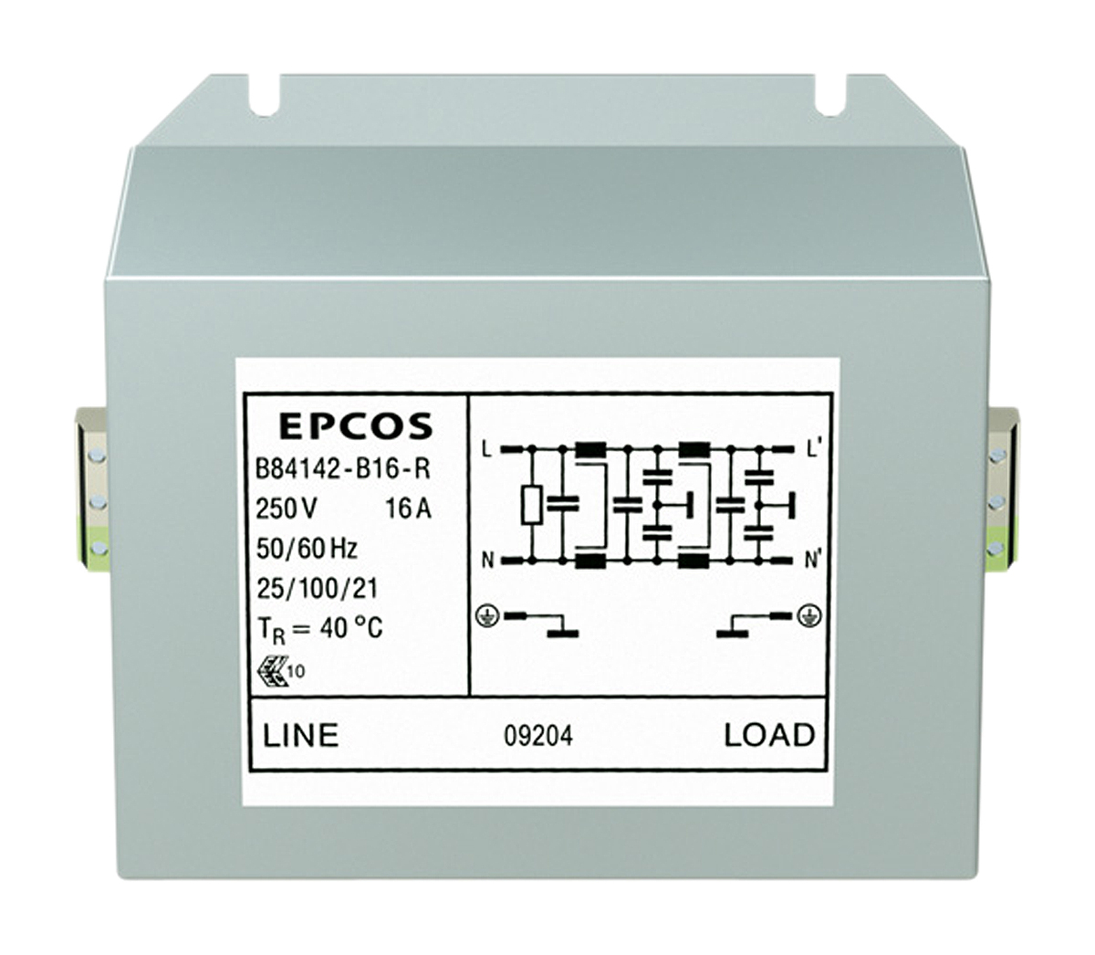 EPCOS, B84142B*R000 25A 250 V ac/dc 60Hz, Screw Mount EMC Filter, Terminal Block, Single Phase