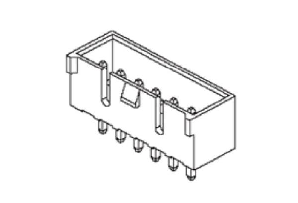 Molex 35312 Series Straight Surface PCB Header, 4 Contact(s), 2.5 mm Pitch, 1 Row, Shrouded
