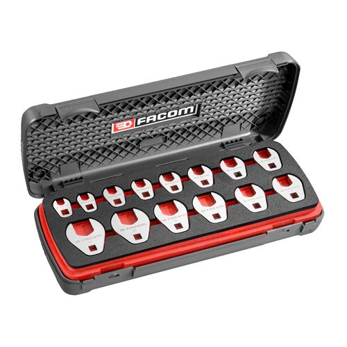 Facom 14-Piece Crow Foot Spanner Set, 10 → 24 mm