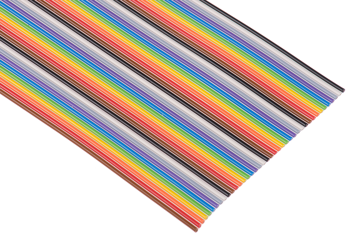 HARTING Flat Ribbon Cable, 40-Way, 1.27mm Pitch, 30m Length