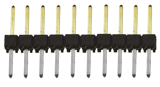 Samtec TSW Series Straight Through Hole Pin Header, 10 Contact(s), 2.54 mm Pitch, 1 Row, Unshrouded