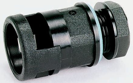 PMA Straight, Conduit Fitting, 48mm Nominal Size, PG48, PA 6, Black IP68 rating