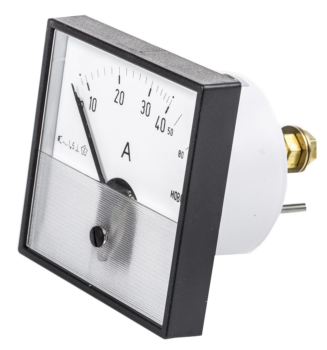 HOBUT Analogue Panel Ammeter 0/40/80A Direct Connected AC, 72mm x 72mm Moving Iron