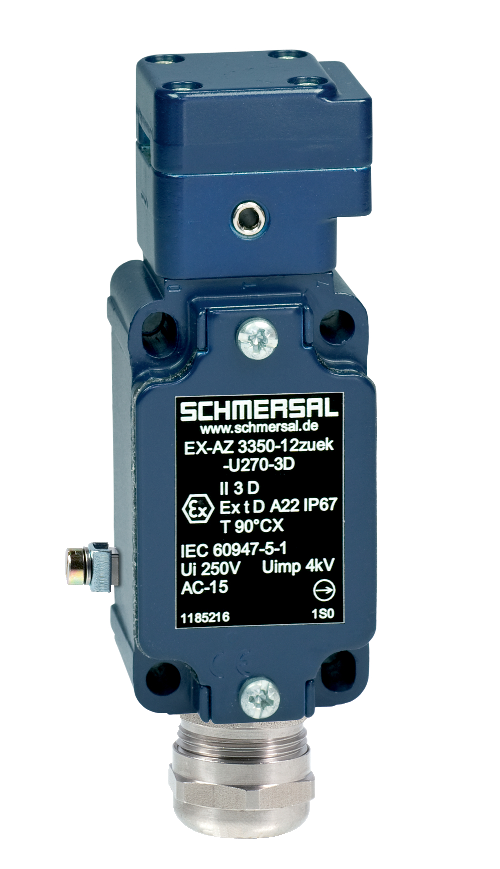 Schmersal IECEx EX-AZ 350 Safety Interlock Switch, 2NC/1NO, Die Cast Alloy