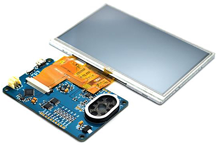 Bridgetek VM810C50A-D, FT810 EVE Credit Card 5in LCD Display Development Module for FT810