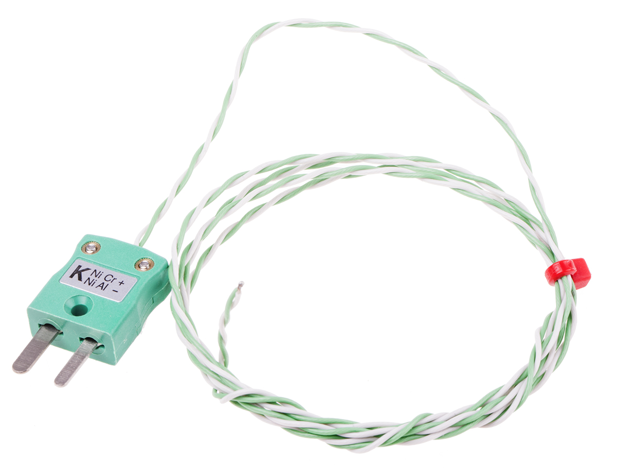 RS PRO Type K Exposed Junction Thermocouple 1m Length, 7/0.2mm Diameter → +250°C