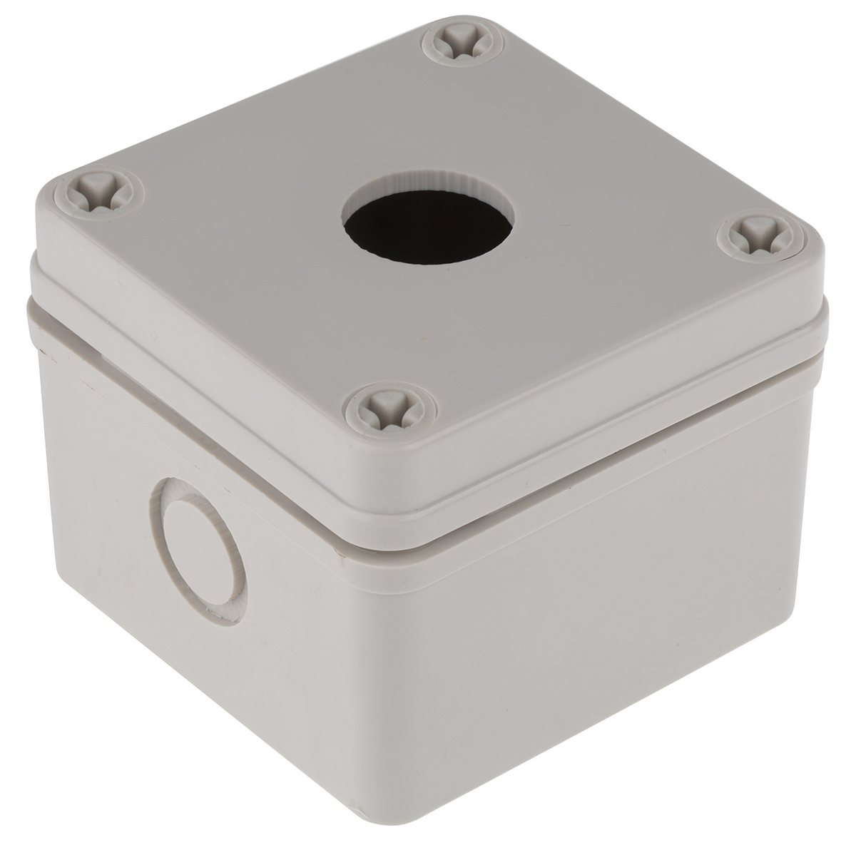 RS PRO Grey Plastic Push Button Enclosure - 1 Hole 22.5mm Diameter