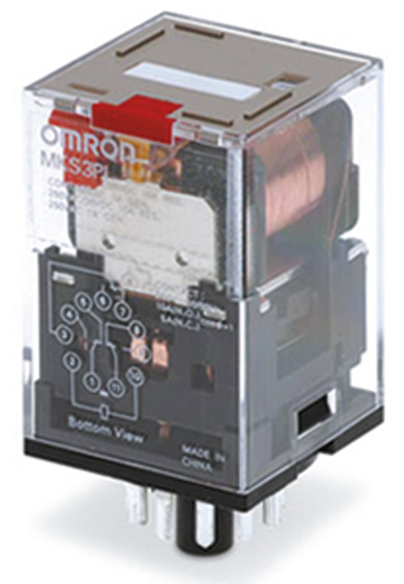Omron Plug In Power Relay, 120V ac Coil, 10A Switching Current, 3PDT