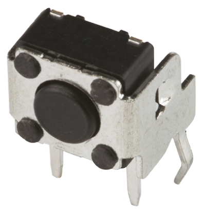 APEM Black Button Tactile Switch, SPST 50 mA @ 12 V dc 1.3mm
