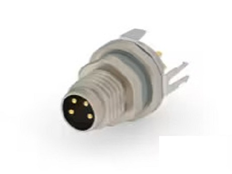 TE Connectivity Circular Connector, 4 Contacts, Panel, M8 Connector, Plug, Male, IP67, T4 Series