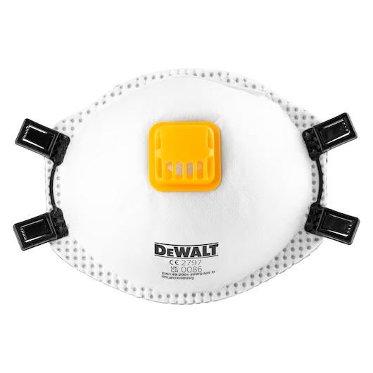 DeWALT DXIRFFP2 Series Disposable Respirator, FFP2, Valved, Moulded