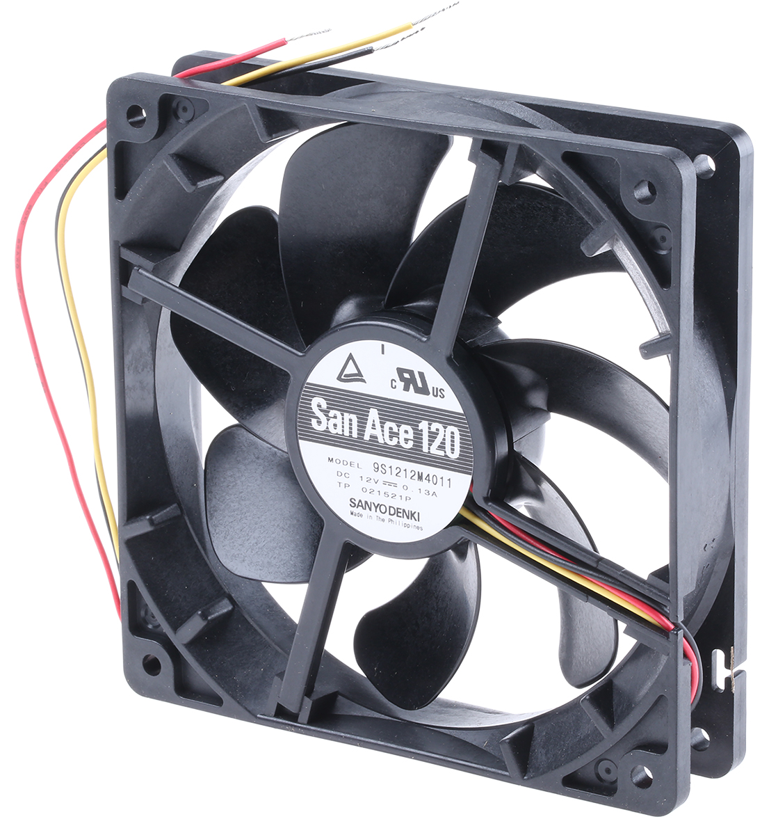 Sanyo Denki San Ace 9S Series Axial Fan, 12 V dc, DC Operation, 99.6m³/h, 1.56W, 130mA Max, 120 x 120 x 25mm