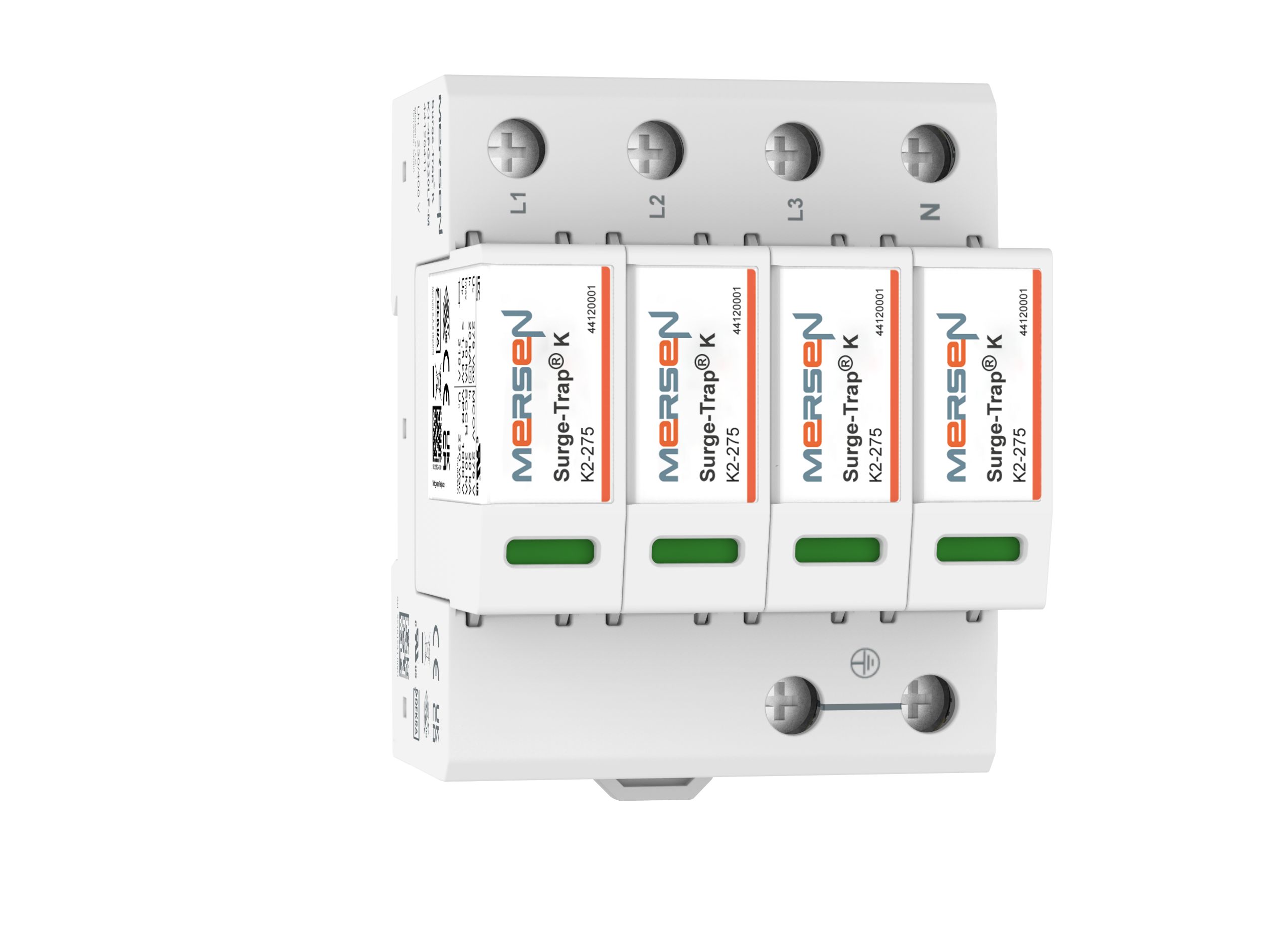 Mersen Surge Protector, 50kA, 1800V (Volts), DIN Rail Mount