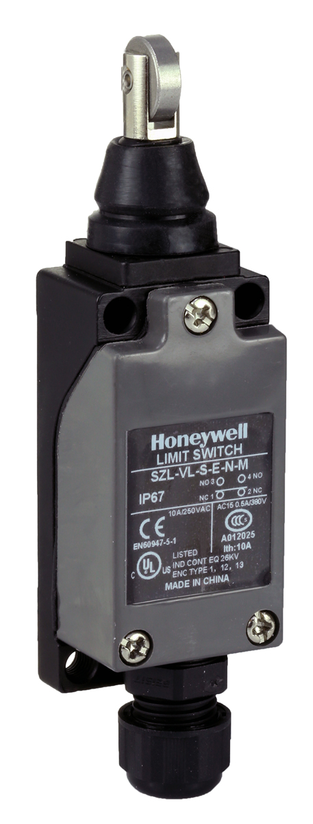 Honeywell SZL-VL Series Roller Plunger Limit Switch, NO/NC, IP67, SPDT, Metal Housing, 380V ac Max, 380 V ac 0.5A Max