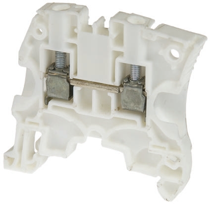 Entrelec 1SNK505065R0000 ZS4 Series White, 4mm², Single-Level, Screw Termination, ATEX