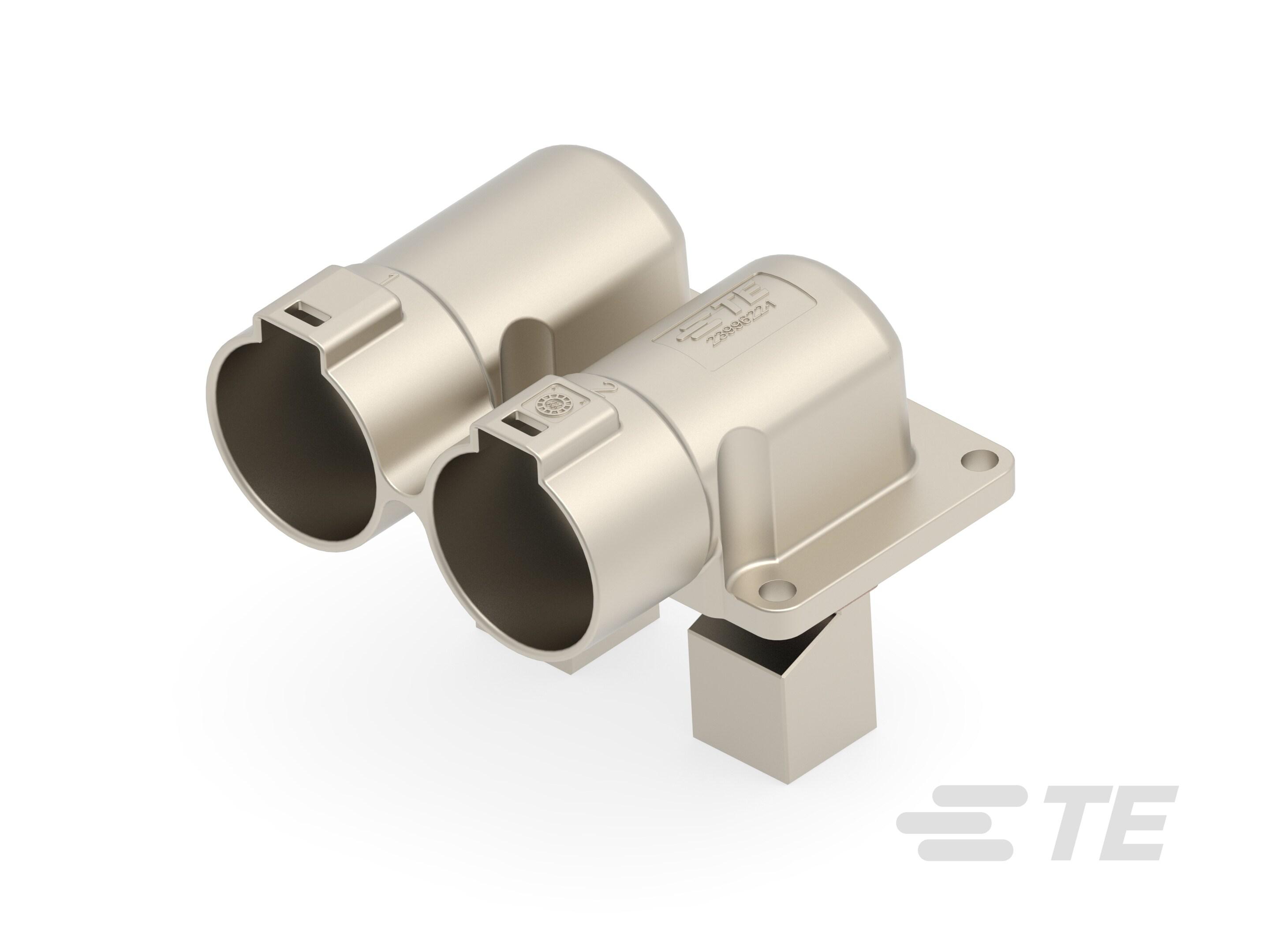 TE Connectivity PowerTube 1400 Series Right Angle Panel PCB Connector, 2 Contact(s), 47 mm Pitch, 1 Row, Shrouded