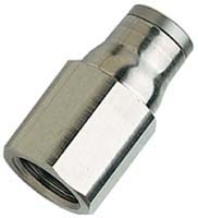 Legris LF3600 Series Straight Threaded Adaptor, G 1/8 Female to Push In 6 mm, Threaded-to-Tube Connection Style