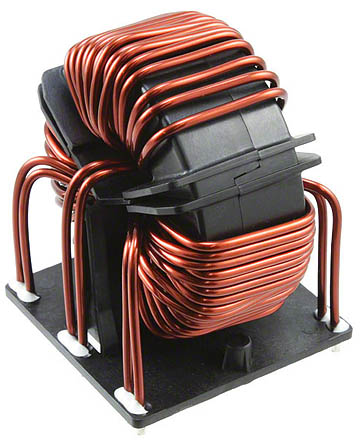 Schaffner 830 μH -30 → +50% Current Compensated Choke, Max SRF:400Hz, 3.6A Idc, 2.3mΩ Rdc 600,1000 V ac V dc, RB