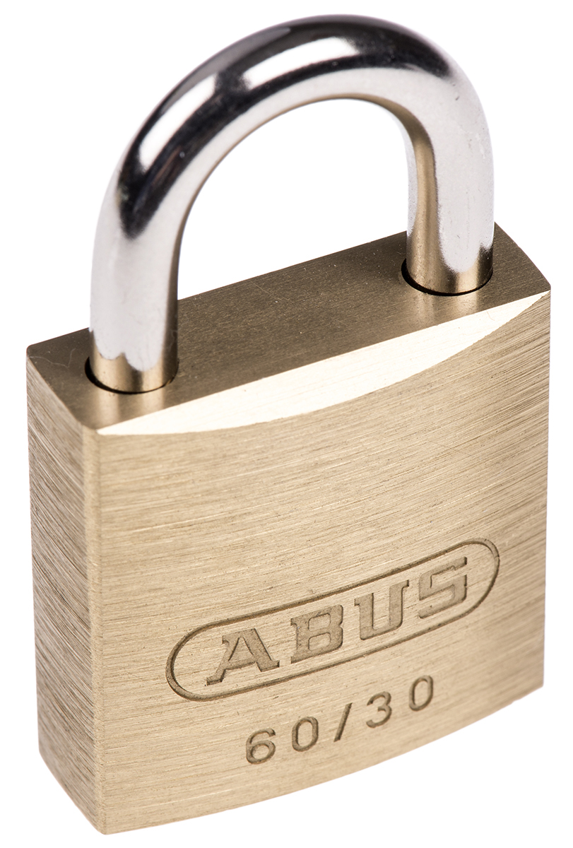ABUS Key Weatherproof Brass, Steel Padlock, 5mm Shackle, 30mm Body