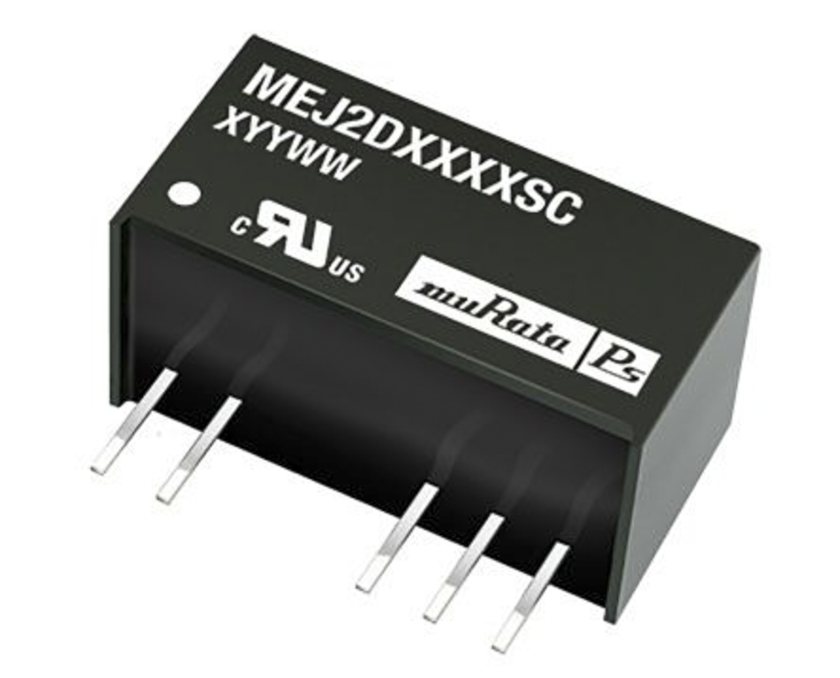 Murata Power Solutions MEJ2 DC-DC Converter, ±5V dc/ ±200mA Output, 4.5 → 5.5 V dc Input, 2W, Through Hole,
