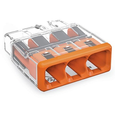 WAGO, 2773 Splice Connector, Orange, Insulated, Copper 20 → 12 AWG