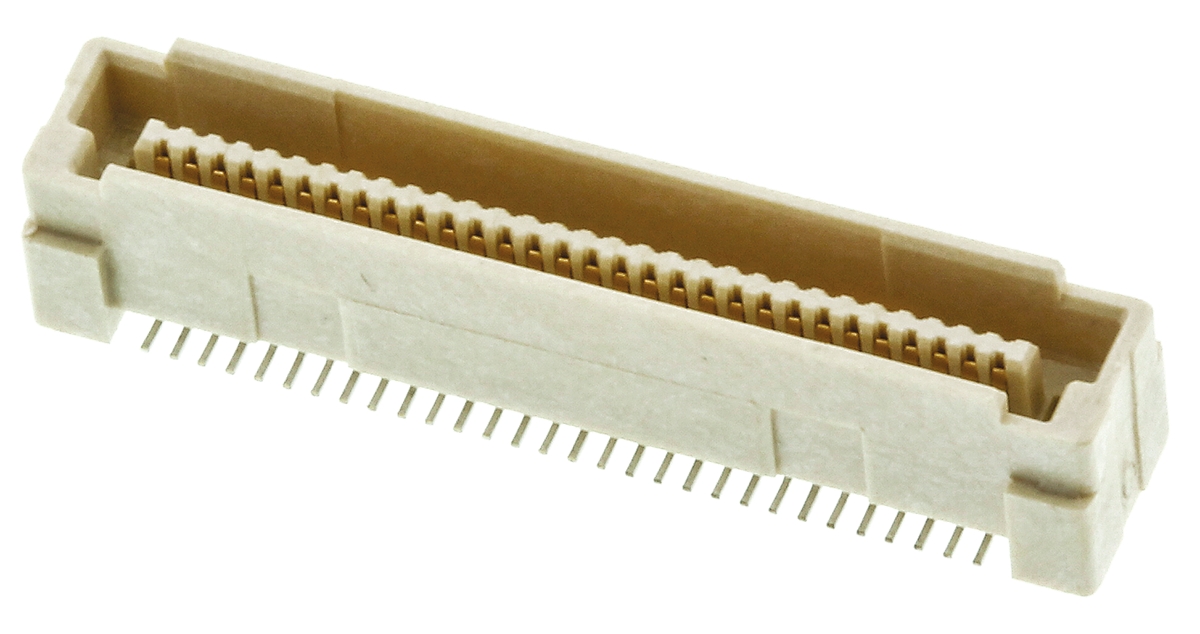 TE Connectivity Free Height Series Straight Surface PCB Header, 60 Contact(s), 0.8 mm Pitch, 2 Row, Shrouded