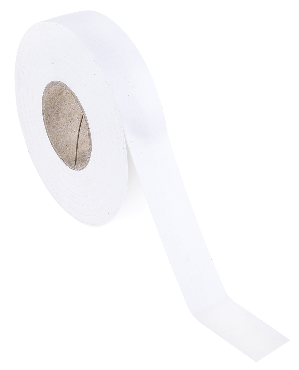 RS PRO White PVC Electrical Tape, 19mm x 33m