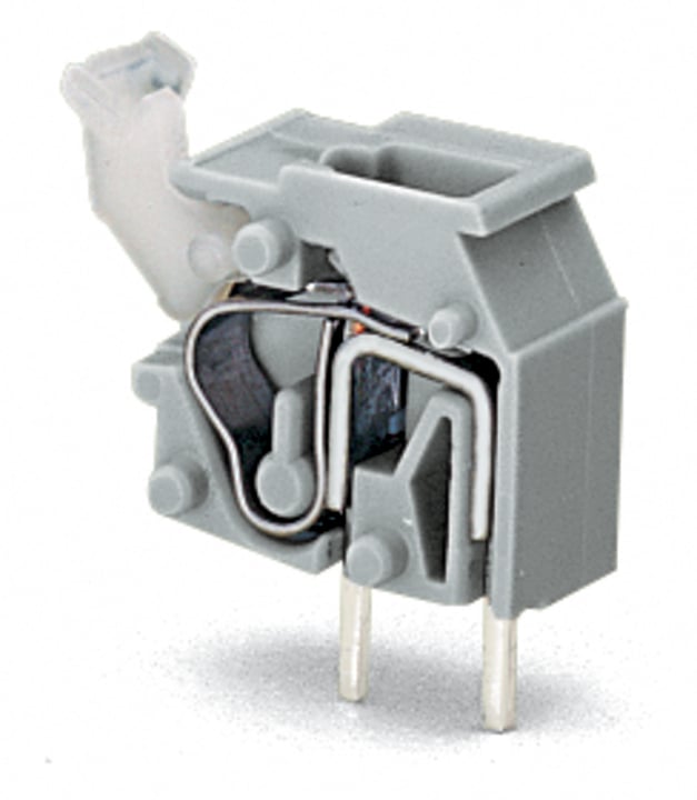 WAGO 255 Series PCB Connector, 1-Contact, 7.5 / 7.62mm Pitch, Through Hole Mount, 2-Row, Push Button Termination