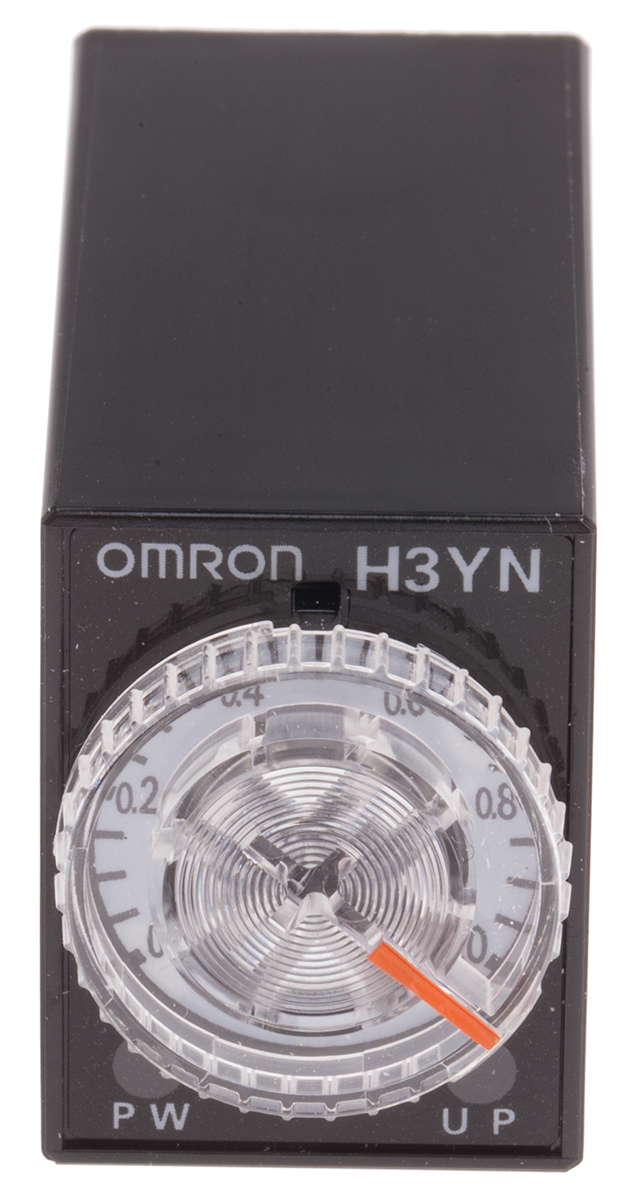 Omron H3YN Series Panel Mount Timer Relay, 12V dc, 4-Contact, 0.1 min → 10h, 4NO/4NC