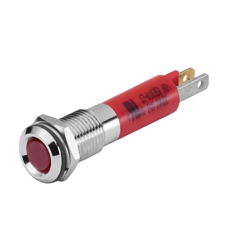 EAO 17-01 Series Red Panel Mount Indicator, 24, 8 Mounting Hole Size, Plug-In Termination, IP40, IP65