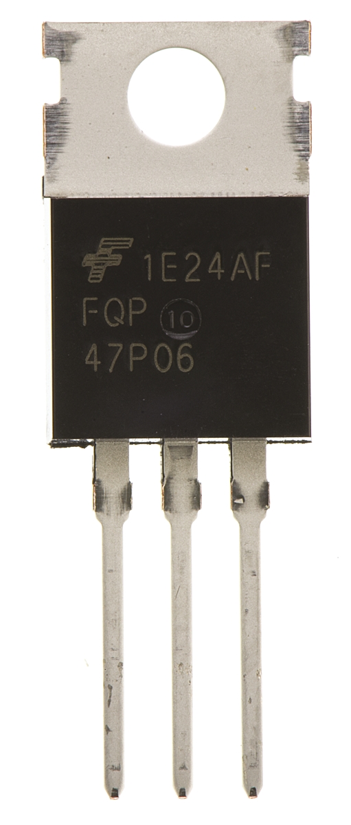 onsemi QFET Type P-Channel MOSFET, 47 A, 60 V Enhancement, 3-Pin TO-220