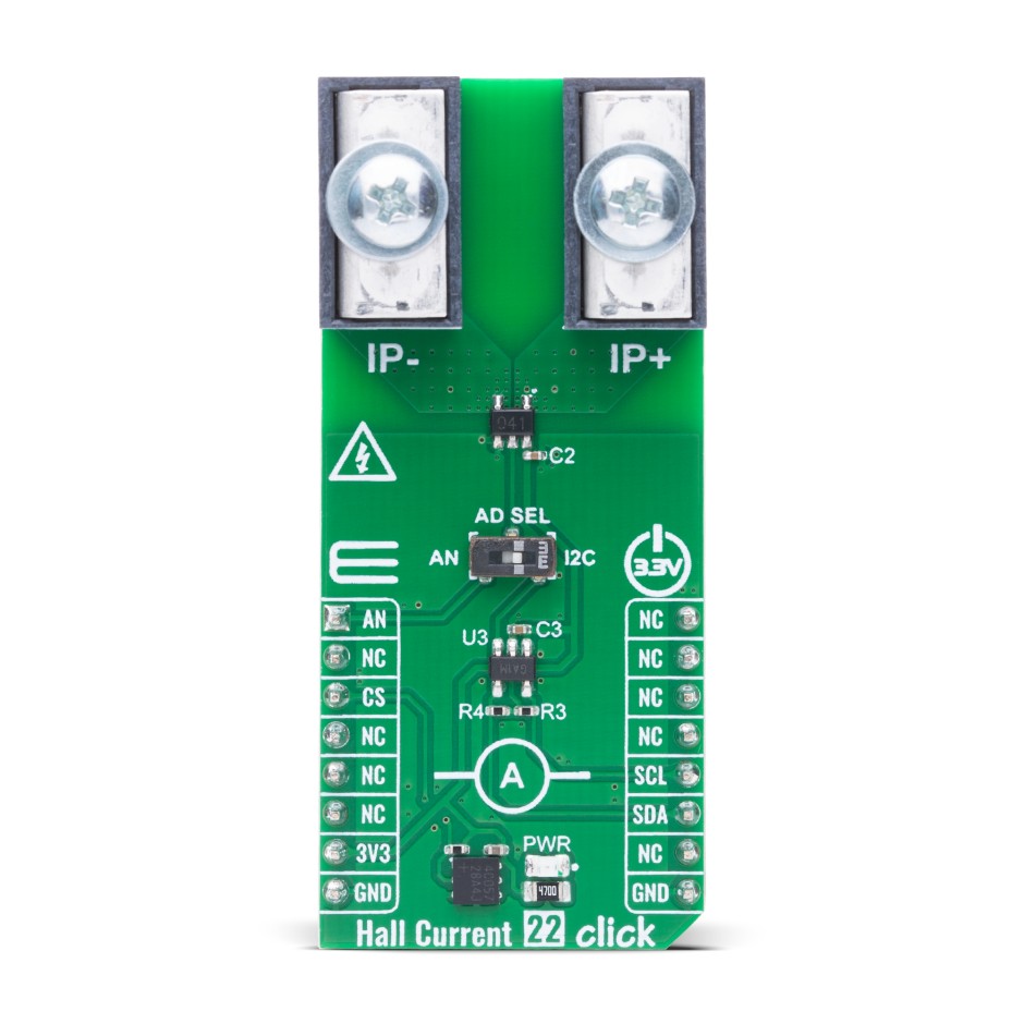 MikroElektronika Hall Current 22 Click Power Supply for Hall Effect Current Sensor for MikroBus