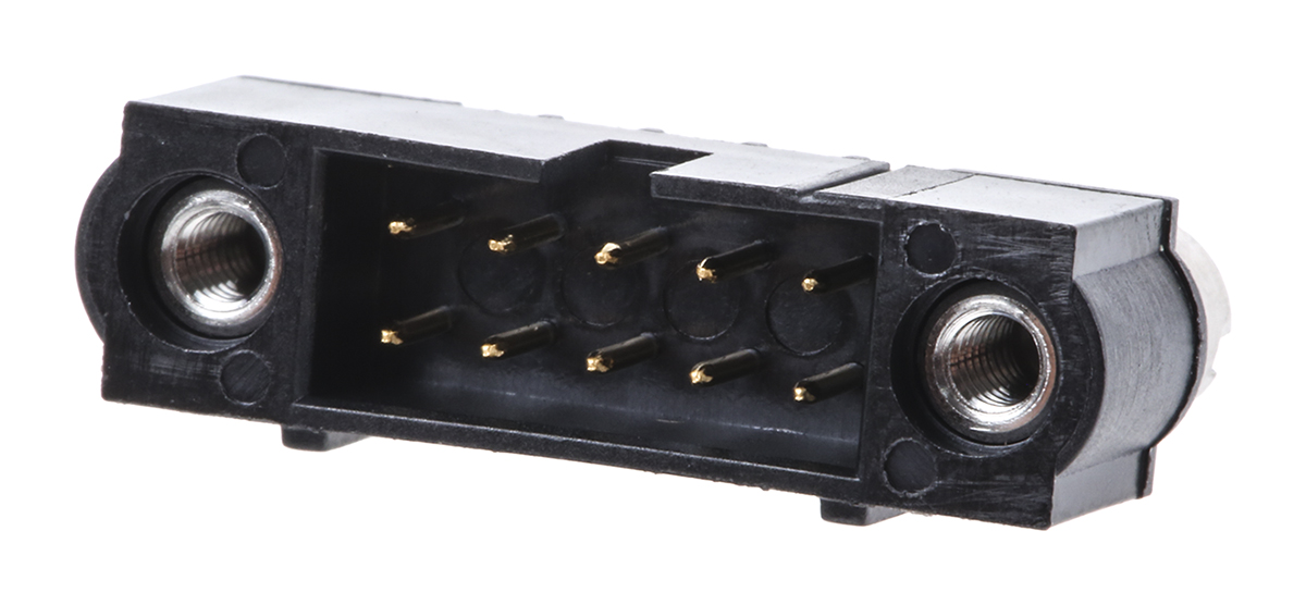 HARWIN Datamate J-Tek Series Straight Through Hole PCB Header, 10 Contact(s), 2 mm Pitch, 2 Row, Shrouded